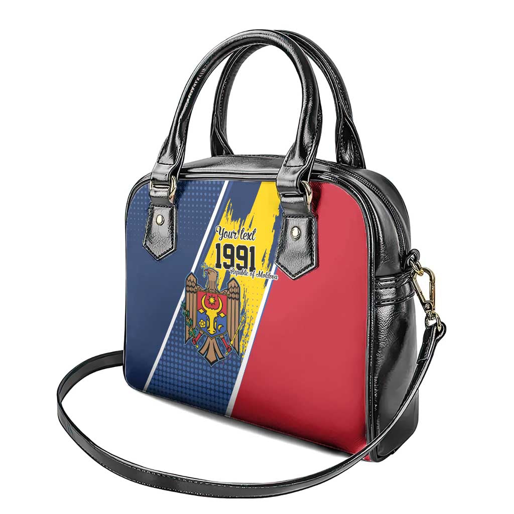 Personalized Moldova Independence Day 1991 Shoulder Handbag One People One Nation - Wonder Print Shop
