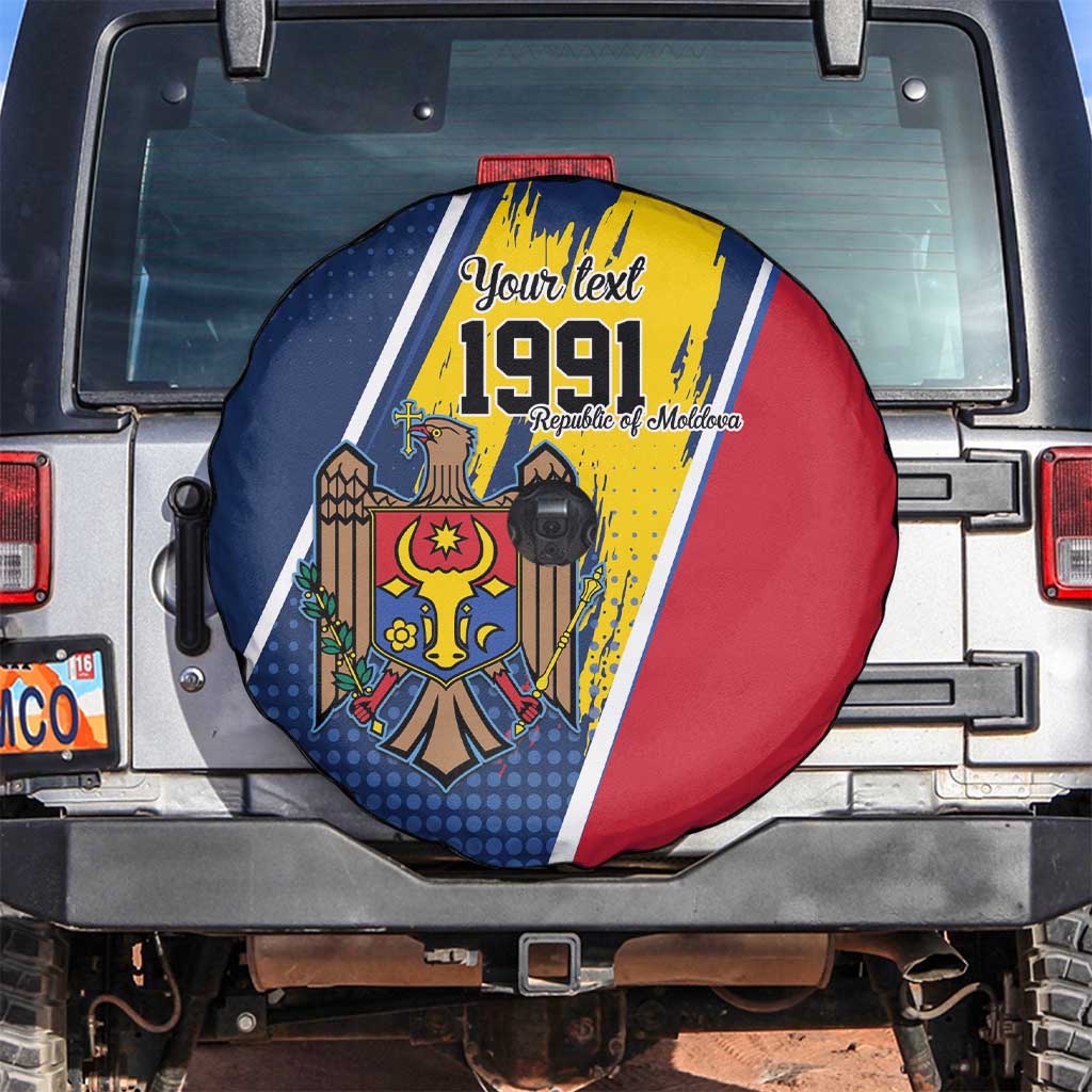 Personalized Moldova Independence Day 1991 Spare Tire Cover One People One Nation - Wonder Print Shop