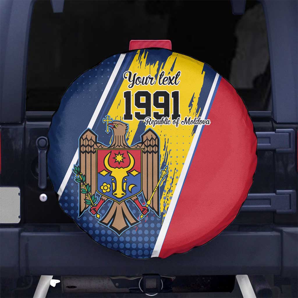 Personalized Moldova Independence Day 1991 Spare Tire Cover One People One Nation - Wonder Print Shop