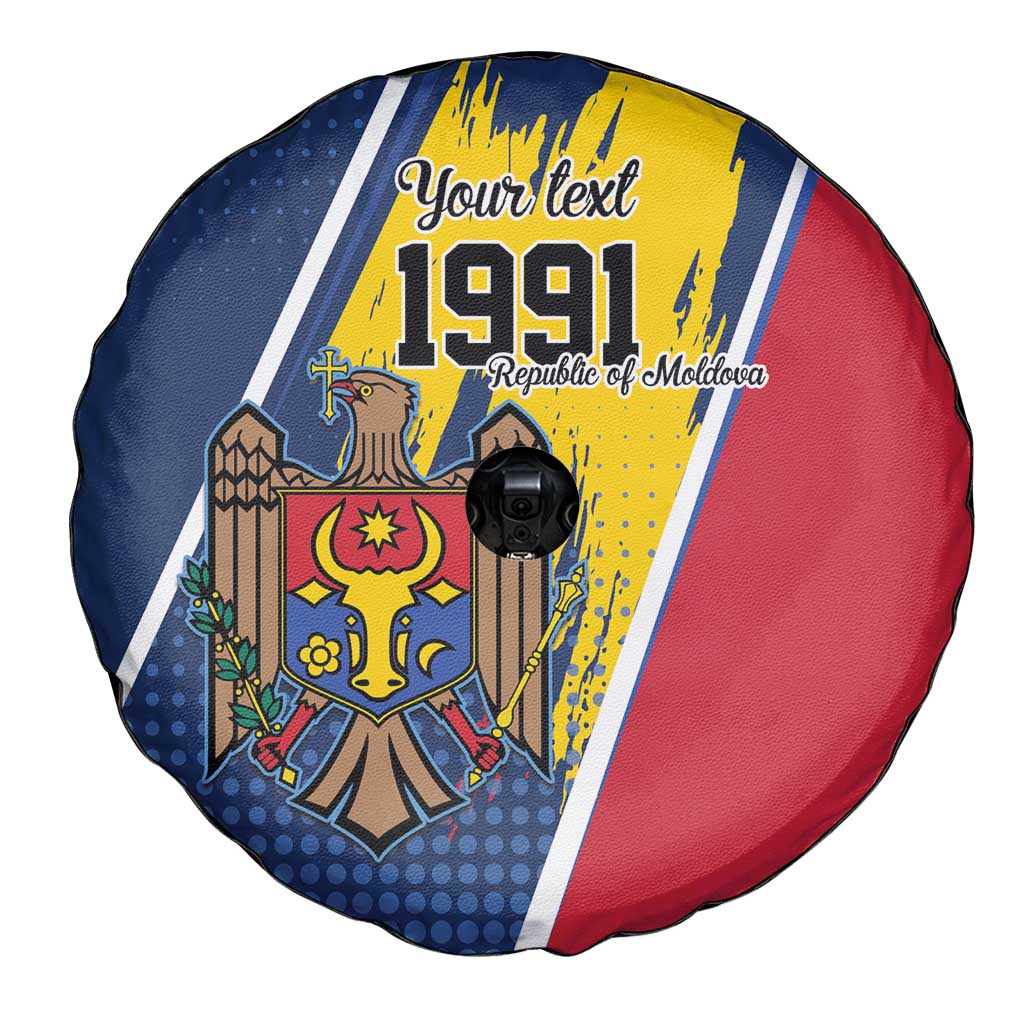 Personalized Moldova Independence Day 1991 Spare Tire Cover One People One Nation - Wonder Print Shop