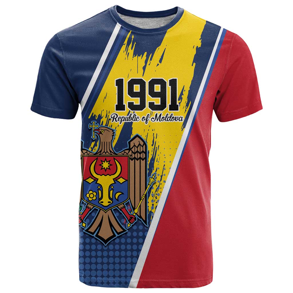 Personalized Moldova Independence Day 1991 T Shirt One People One Nation - Wonder Print Shop