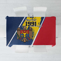 Personalized Moldova Independence Day 1991 Tablecloth One People One Nation - Wonder Print Shop