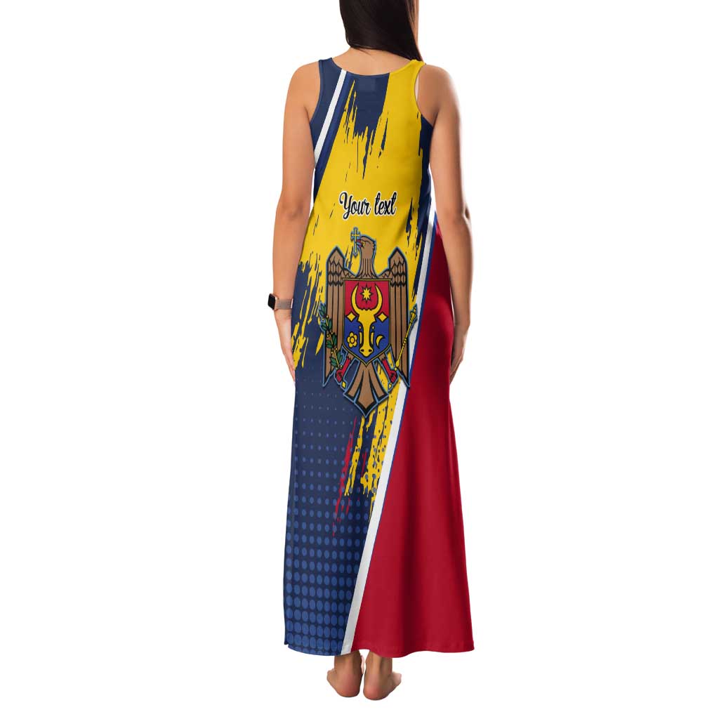 Personalized Moldova Independence Day 1991 Tank Maxi Dress One People One Nation - Wonder Print Shop