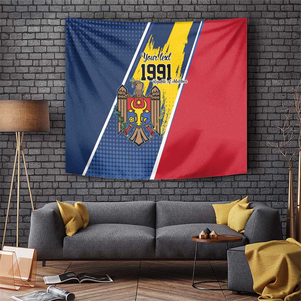 Personalized Moldova Independence Day 1991 Tapestry One People One Nation - Wonder Print Shop