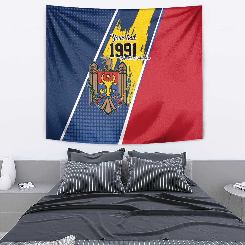 Personalized Moldova Independence Day 1991 Tapestry One People One Nation - Wonder Print Shop