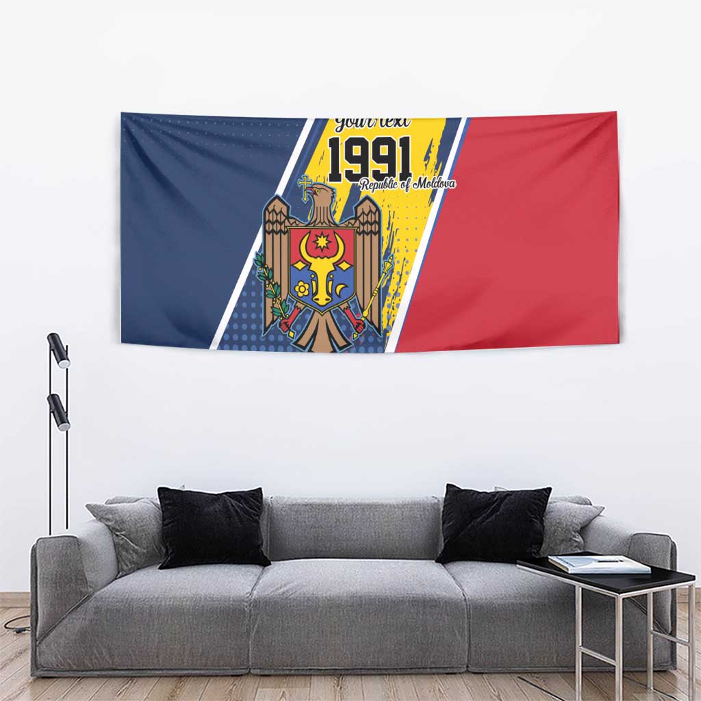 Personalized Moldova Independence Day 1991 Tapestry One People One Nation - Wonder Print Shop