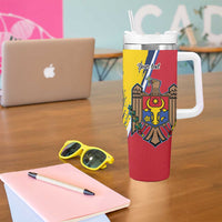 Personalized Moldova Independence Day 1991 Tumbler With Handle One People One Nation - Wonder Print Shop