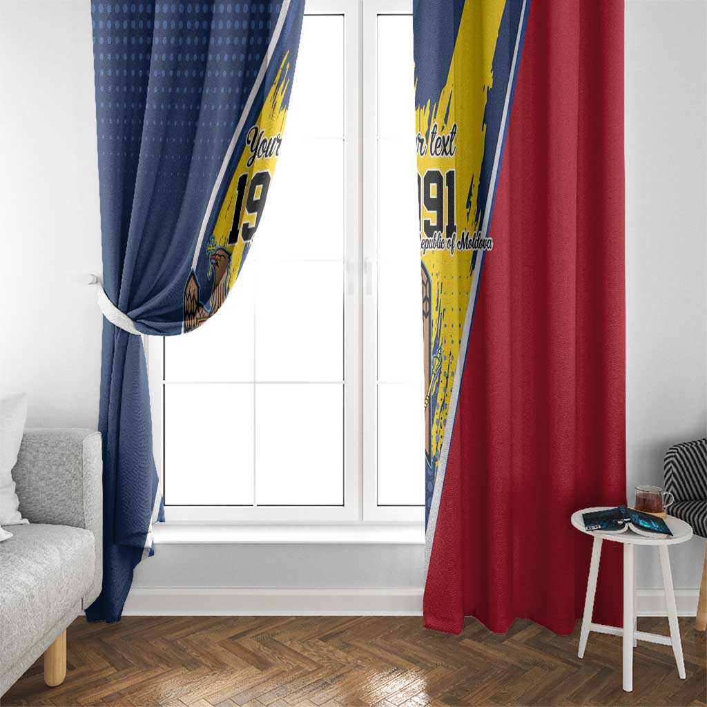 Personalized Moldova Independence Day 1991 Window Curtain One People One Nation - Wonder Print Shop