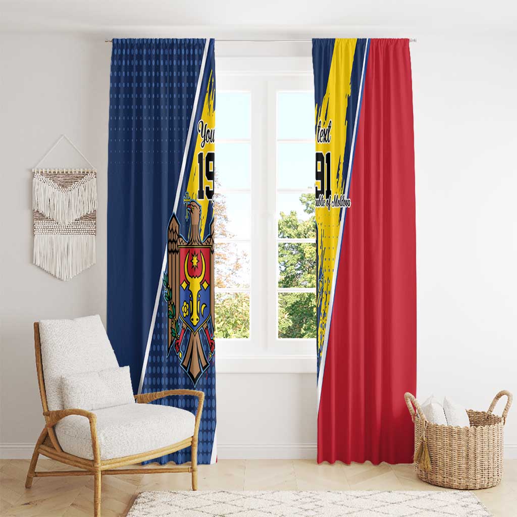 Personalized Moldova Independence Day 1991 Window Curtain One People One Nation - Wonder Print Shop
