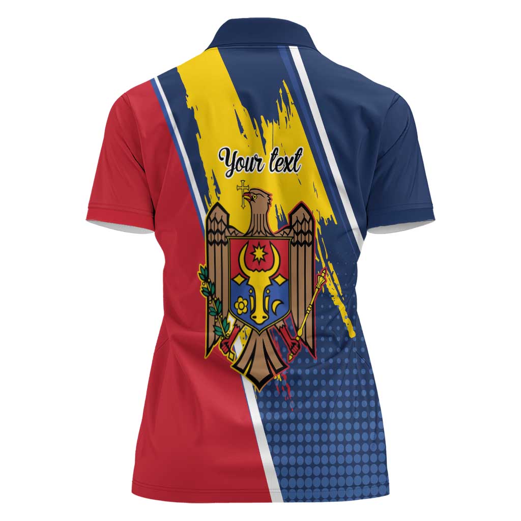 Personalized Moldova Independence Day 1991 Women Polo Shirt One People One Nation - Wonder Print Shop