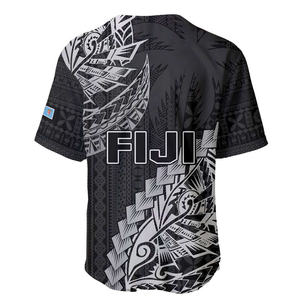 Fiji Rugby Baseball Jersey Kaiviti Fijian Tribal World Cup Black LT9 - Wonder Print Shop