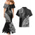 Fiji Rugby Couples Matching Mermaid Dress and Hawaiian Shirt Kaiviti Fijian Tribal World Cup Black LT9 - Wonder Print Shop
