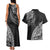 Fiji Rugby Couples Matching Tank Maxi Dress and Hawaiian Shirt Kaiviti Fijian Tribal World Cup Black LT9 - Wonder Print Shop