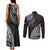 Fiji Rugby Couples Matching Tank Maxi Dress and Long Sleeve Button Shirt Kaiviti Fijian Tribal World Cup Black LT9 - Wonder Print Shop