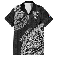Fiji Rugby Hawaiian Shirt Kaiviti Fijian Tribal World Cup Black - Wonder Print Shop