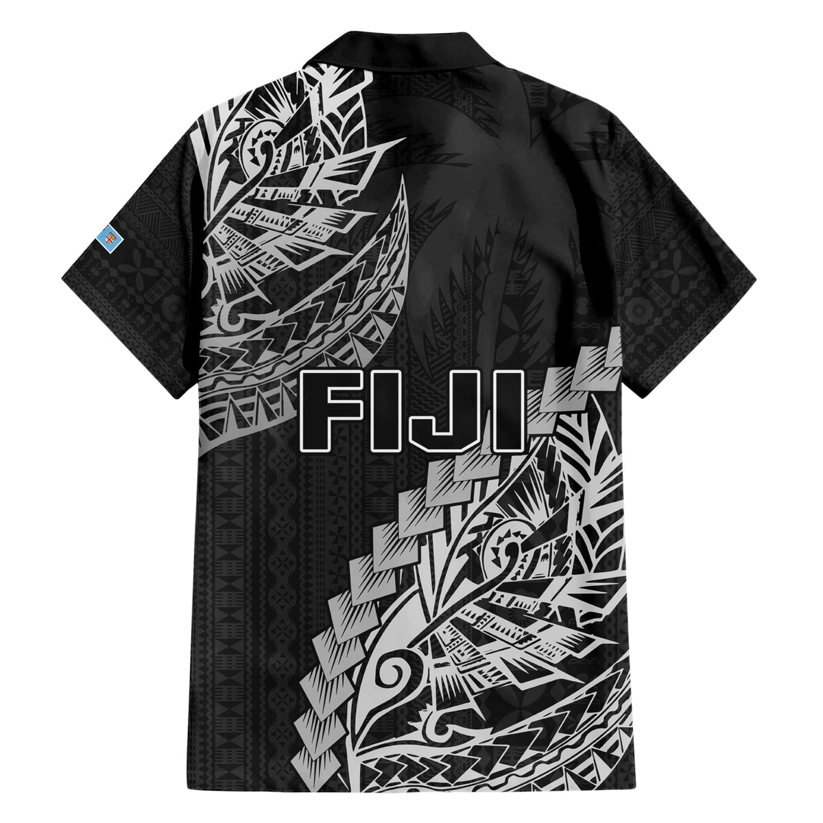 Fiji Rugby Hawaiian Shirt Kaiviti Fijian Tribal World Cup Black - Wonder Print Shop