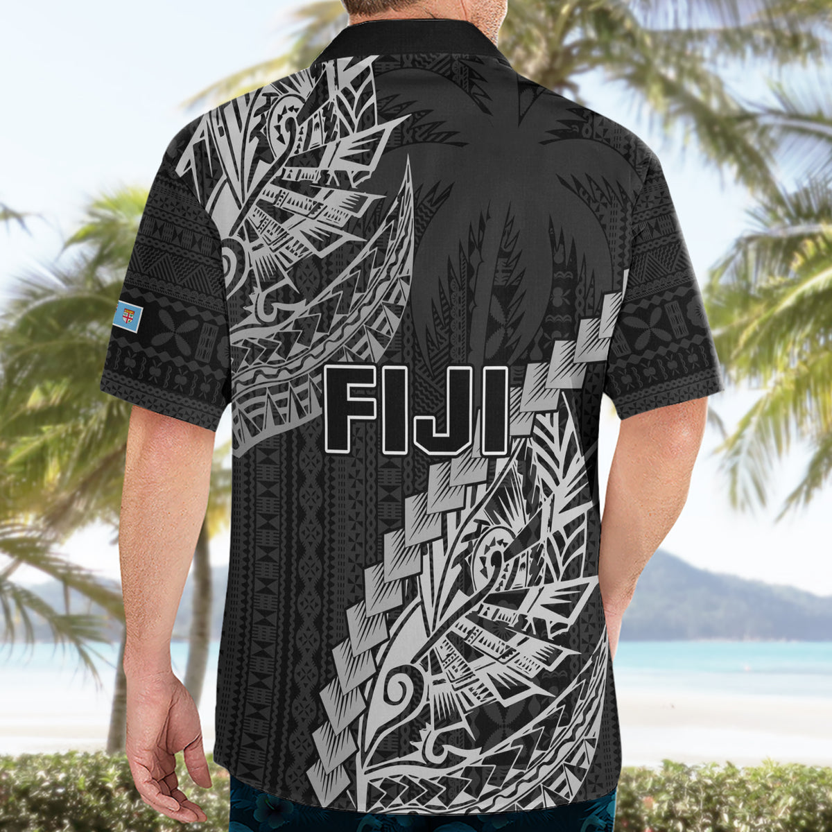 Fiji Rugby Hawaiian Shirt Kaiviti Fijian Tribal World Cup Black - Wonder Print Shop