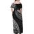 Fiji Rugby Off Shoulder Maxi Dress Kaiviti Fijian Tribal World Cup Black - Wonder Print Shop