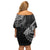 Fiji Rugby Off Shoulder Short Dress Kaiviti Fijian Tribal World Cup Black - Wonder Print Shop