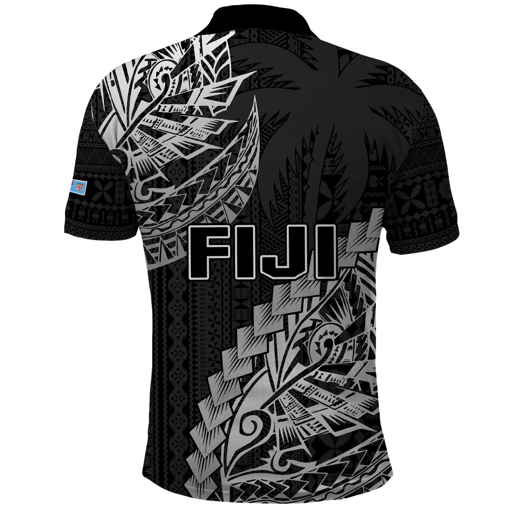 Fiji Rugby Polo Shirt Kaiviti Fijian Tribal World Cup Black - Wonder Print Shop
