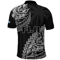 Fiji Rugby Polo Shirt Kaiviti Fijian Tribal World Cup Black - Wonder Print Shop