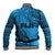 Fiji Rugby Baseball Jacket Kaiviti Fijian Tribal World Cup Blue No1 LT9 - Wonder Print Shop
