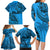 Fiji Rugby Family Matching Long Sleeve Bodycon Dress and Hawaiian Shirt Kaiviti Fijian Tribal World Cup Blue No1 LT9 - Wonder Print Shop