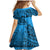 Fiji Rugby Family Matching Mermaid Dress and Hawaiian Shirt Kaiviti Fijian Tribal World Cup Blue No1 LT9 - Wonder Print Shop
