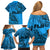 Fiji Rugby Family Matching Off Shoulder Short Dress and Hawaiian Shirt Kaiviti Fijian Tribal World Cup Blue No1 LT9 - Wonder Print Shop