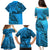 Fiji Rugby Family Matching Puletasi Dress and Hawaiian Shirt Kaiviti Fijian Tribal World Cup Blue No1 - Wonder Print Shop