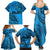 Fiji Rugby Family Matching Summer Maxi Dress and Hawaiian Shirt Kaiviti Fijian Tribal World Cup Blue No1 - Wonder Print Shop