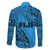 Fiji Rugby Family Matching Summer Maxi Dress and Hawaiian Shirt Kaiviti Fijian Tribal World Cup Blue No1 - Wonder Print Shop