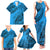 Fiji Rugby Family Matching Tank Maxi Dress and Hawaiian Shirt Kaiviti Fijian Tribal World Cup Blue No1 - Wonder Print Shop