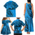 Fiji Rugby Family Matching Tank Maxi Dress and Hawaiian Shirt Kaiviti Fijian Tribal World Cup Blue No1 - Wonder Print Shop
