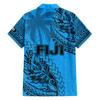 Fiji Rugby Hawaiian Shirt Kaiviti Fijian Tribal World Cup Blue No1 - Wonder Print Shop