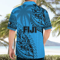 Fiji Rugby Hawaiian Shirt Kaiviti Fijian Tribal World Cup Blue No1 - Wonder Print Shop