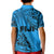 Fiji Rugby Kid Polo Shirt Kaiviti Fijian Tribal World Cup Blue No1 - Wonder Print Shop