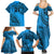 Custom Fiji Rugby Family Matching Summer Maxi Dress and Hawaiian Shirt Kaiviti Fijian Tribal World Cup Blue No1 - Wonder Print Shop