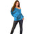 Custom Fiji Rugby Off Shoulder Sweater Kaiviti Fijian Tribal World Cup Blue No1 - Wonder Print Shop