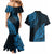 Fiji Rugby Couples Matching Mermaid Dress and Hawaiian Shirt Kaiviti Fijian Tribal World Cup Blue No2 LT9 - Wonder Print Shop
