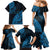 Fiji Rugby Family Matching Mermaid Dress and Hawaiian Shirt Kaiviti Fijian Tribal World Cup Blue No2 LT9 - Wonder Print Shop
