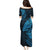Fiji Rugby Family Matching Puletasi Dress and Hawaiian Shirt Kaiviti Fijian Tribal World Cup Blue No2 - Wonder Print Shop