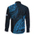 Fiji Rugby Family Matching Short Sleeve Bodycon Dress and Hawaiian Shirt Kaiviti Fijian Tribal World Cup Blue No2 - Wonder Print Shop