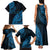 Fiji Rugby Family Matching Tank Maxi Dress and Hawaiian Shirt Kaiviti Fijian Tribal World Cup Blue No2 - Wonder Print Shop