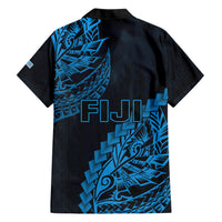 Fiji Rugby Hawaiian Shirt Kaiviti Fijian Tribal World Cup Blue No2 - Wonder Print Shop