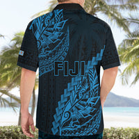 Fiji Rugby Hawaiian Shirt Kaiviti Fijian Tribal World Cup Blue No2 - Wonder Print Shop