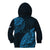 Fiji Rugby Kid Hoodie Kaiviti Fijian Tribal World Cup Blue No2 - Wonder Print Shop