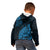 Fiji Rugby Kid Hoodie Kaiviti Fijian Tribal World Cup Blue No2 - Wonder Print Shop