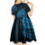 Fiji Rugby Kid Short Sleeve Dress Kaiviti Fijian Tribal World Cup Blue No2 - Wonder Print Shop