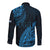 Fiji Rugby Long Sleeve Button Shirt Kaiviti Fijian Tribal World Cup Blue No2 - Wonder Print Shop